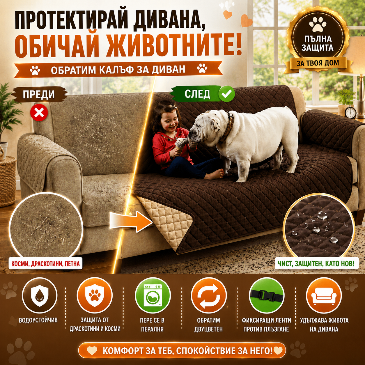 SofaShield™ Калъф за диван