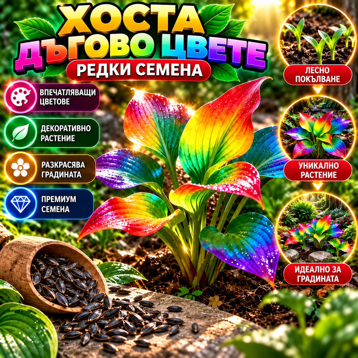 Семена за цветя RainbowHosta™